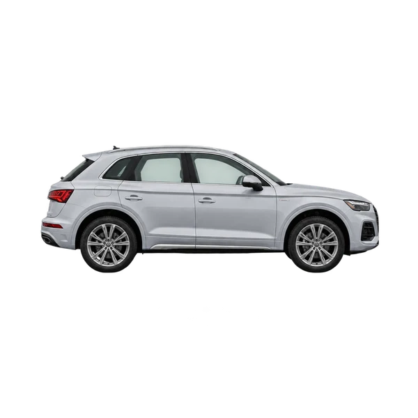silver 2024 Audi Q5 e side (facing right) view