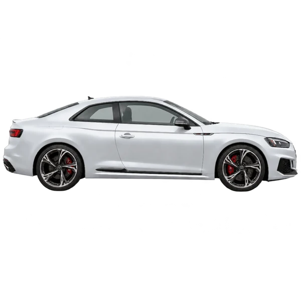 silver 2017 Audi RS5 side (facing right) view