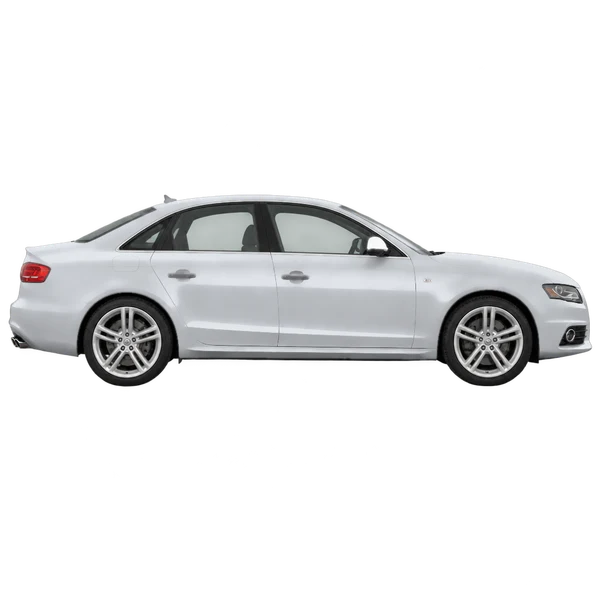 silver 2011 Audi S4 side (facing right) view