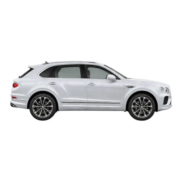 silver 2026 Bentley Bentayga Hybrid side (facing right) view