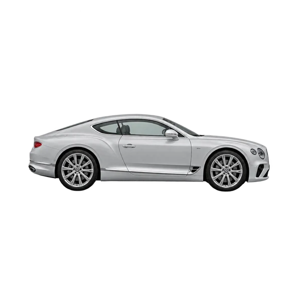 silver 2023 Bentley Continental GT side (facing right) view