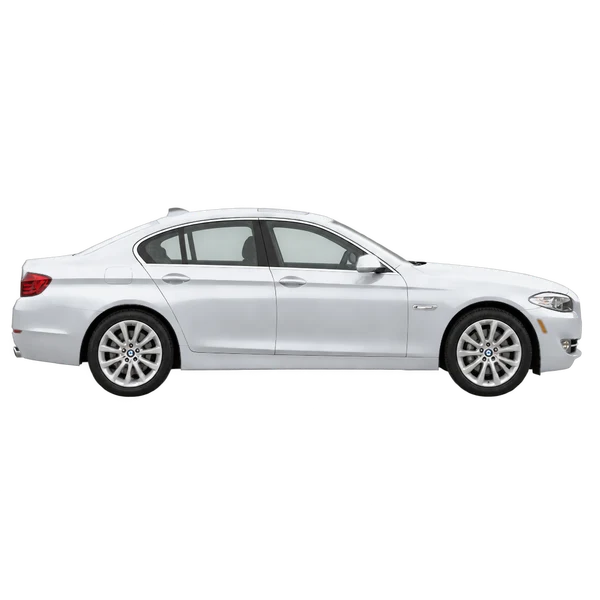 silver 2011 BMW 5 Series side (facing right) view