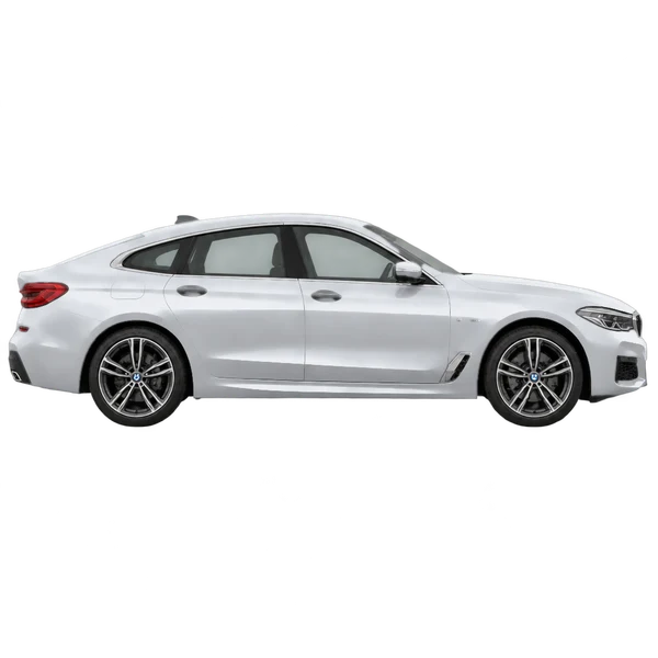 silver 2019 BMW 6 Series side (facing right) view