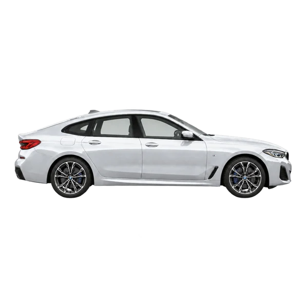 silver 2023 BMW 6 Series side (facing right) view