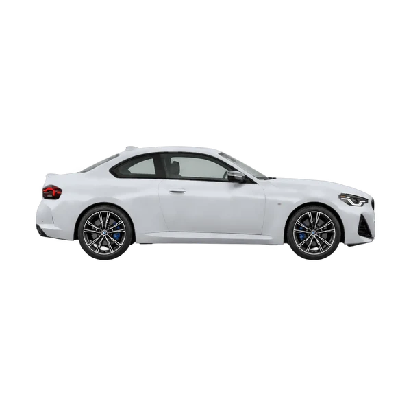silver 2026 BMW M240I Xdrive side (facing right) view