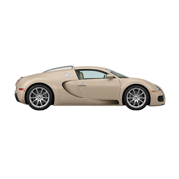 beige 2008 Bugatti Veyron side (facing right) view