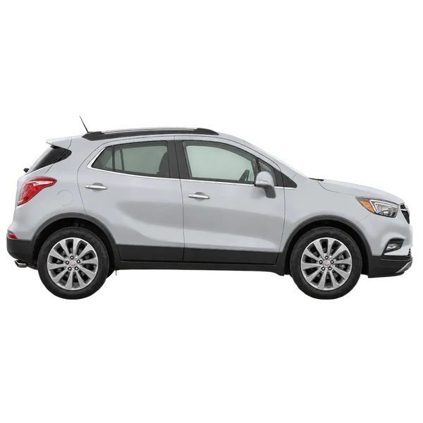silver 2023 Buick Encore side (facing right) view