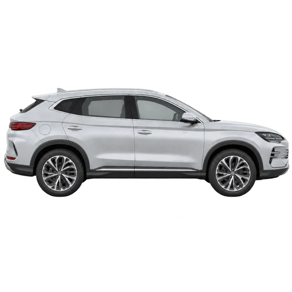 silver 2025 BYD Song Plus side (facing right) view