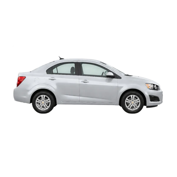 silver 2012 Chevrolet Aveo side (facing right) view