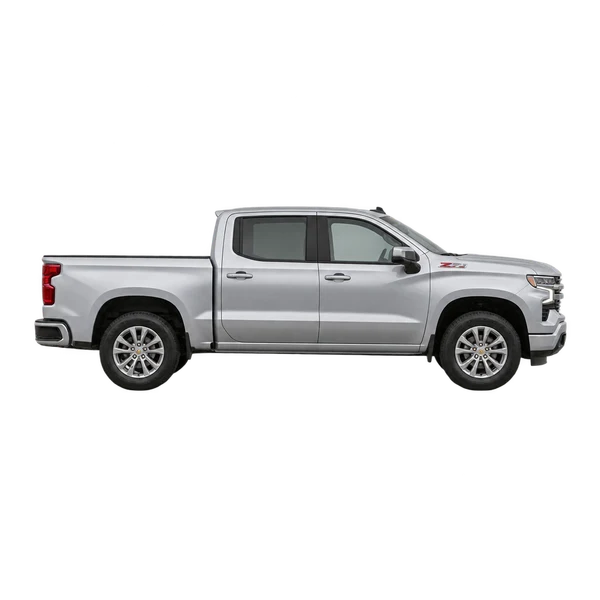 silver 2025 Chevrolet Silverado 1500 side (facing right) view