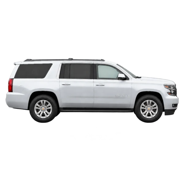 silver 2017 Chevrolet Suburban side (facing right) view