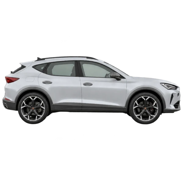silver 2021 Cupra Formentor side (facing right) view