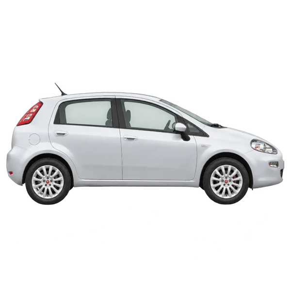 silver 2012 Fiat Punto side (facing right) view