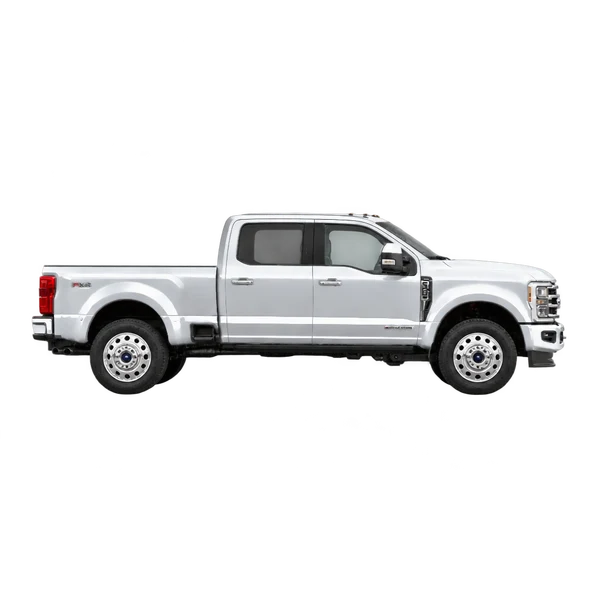 silver 2023 Ford F-450 side (facing right) view