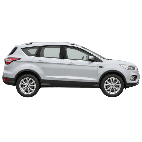 silver 2017 Ford Kuga side (facing right) view