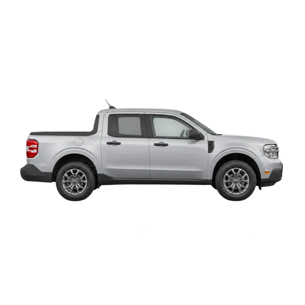 silver 2025 Ford Maverick side (facing right) view