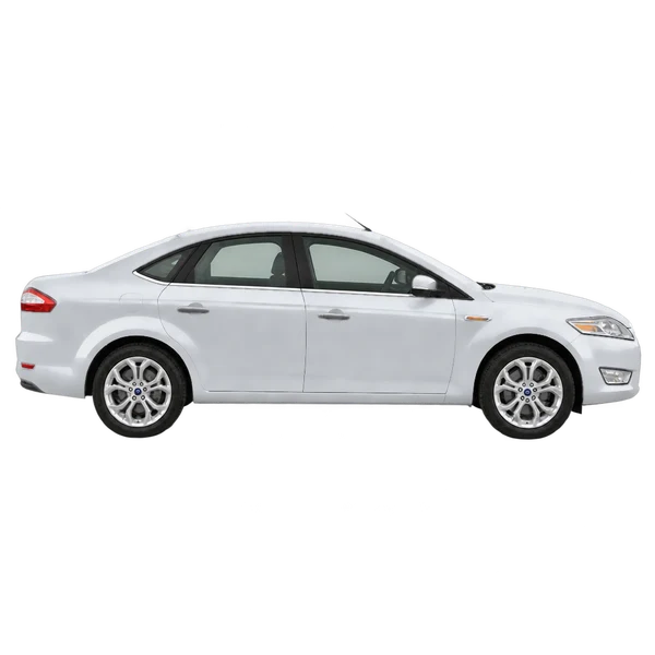 silver 2010 Ford Mondeo side (facing right) view