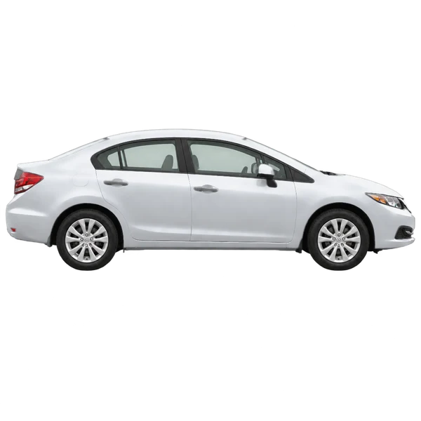 silver 2013 Honda Civic side (facing right) view