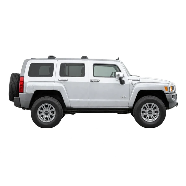 silver 2017 Hummer H3 side (facing right) view