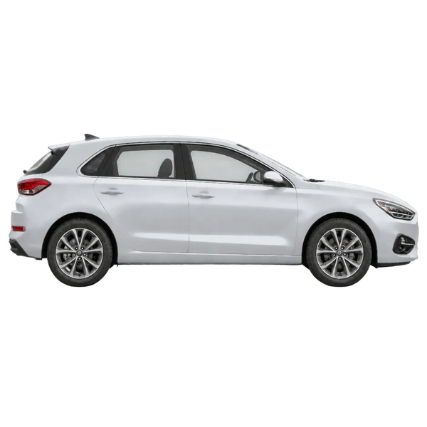 silver 2022 Hyundai I30 side (facing right) view