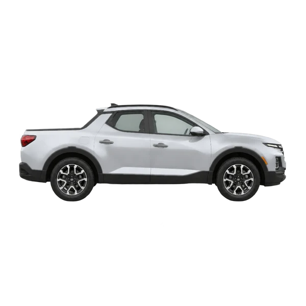 silver 2026 Hyundai Santa Cruz side (facing right) view