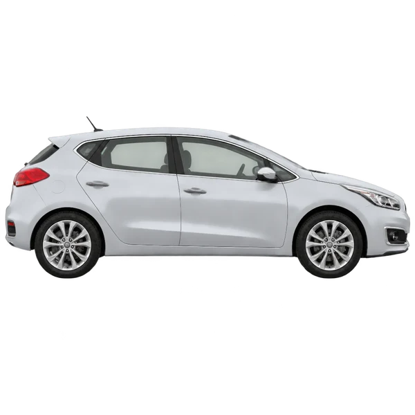 silver 2016 Kia Ceed side (facing right) view