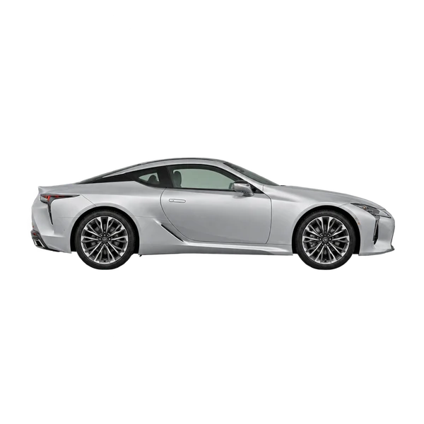 silver 2026 Lexus LC500H side (facing right) view