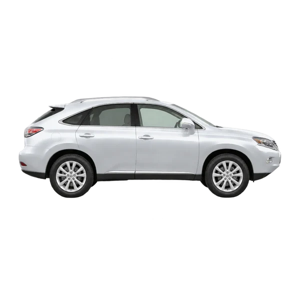 silver 2012 Lexus RX350 side (facing right) view