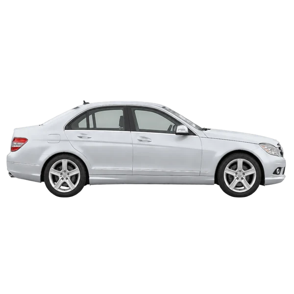 silver 2010 Mercedes-Benz C side (facing right) view