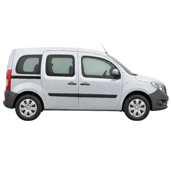silver 2014 Mercedes-Benz Citan 108 CDI side (facing right) view