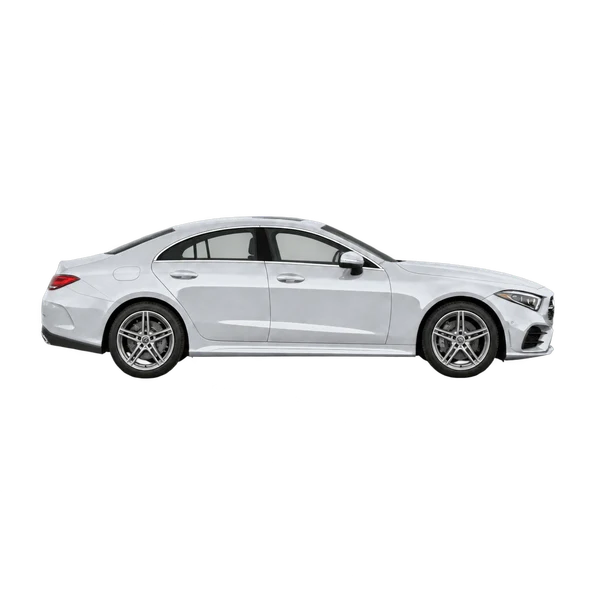 silver 2020 Mercedes-Benz CLS side (facing right) view