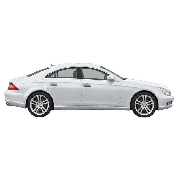 silver 2010 Mercedes-Benz CLS-Class side (facing right) view