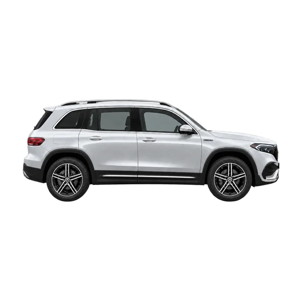 silver 2023 Mercedes-Benz EQB side (facing right) view