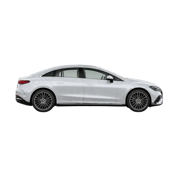 silver 2023 Mercedes-Benz EQE side (facing right) view