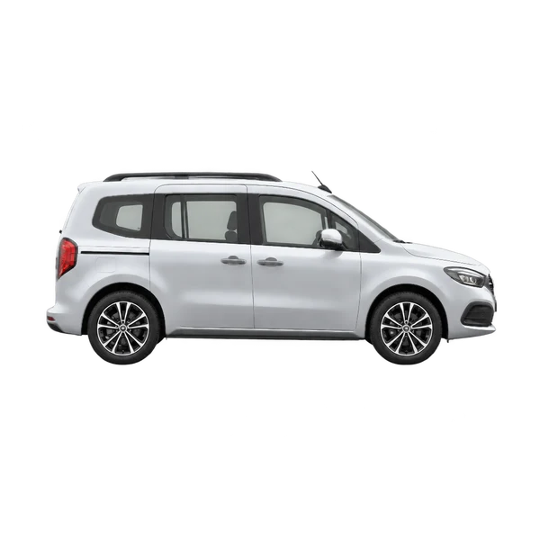 silver 2023 Mercedes-Benz EQT side (facing right) view