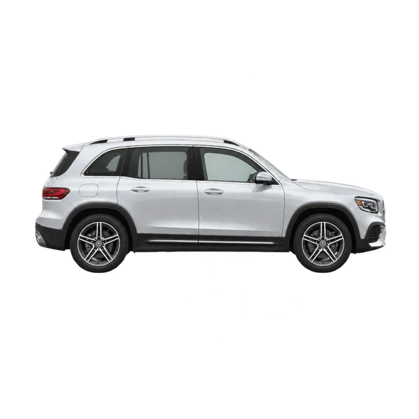 silver 2021 Mercedes-Benz GLB side (facing right) view