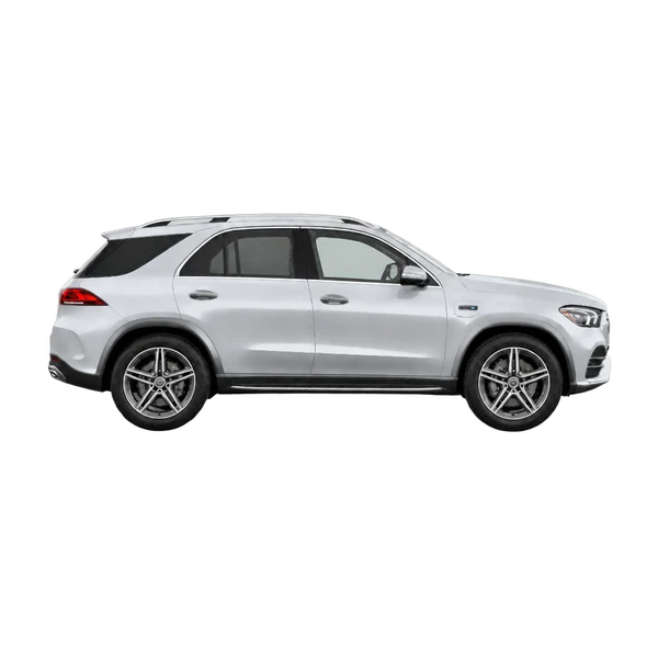 silver 2022 Mercedes-Benz GLE 350 E 4Matic side (facing right) view