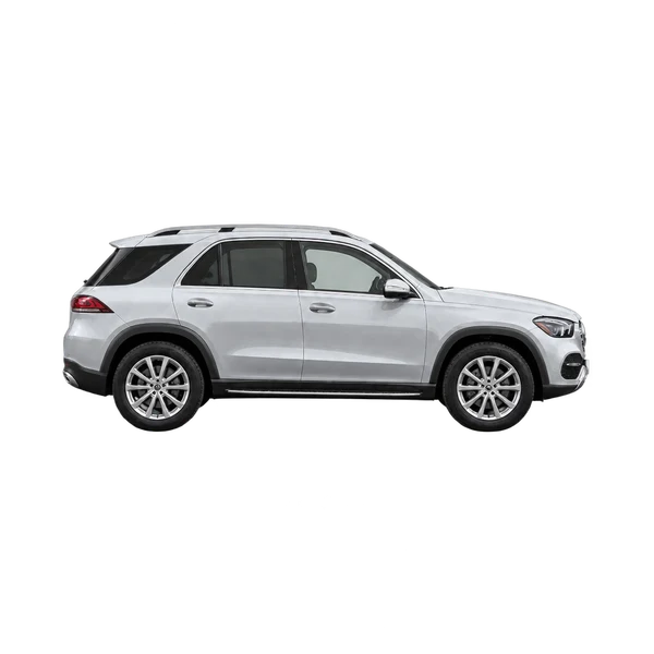 silver 2027 Mercedes-Benz GLE-Class side (facing right) view