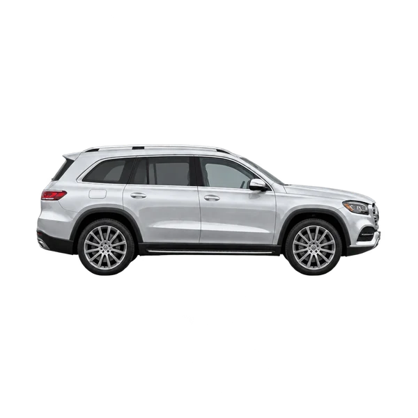 silver 2027 Mercedes-Benz GLS-Class side (facing right) view