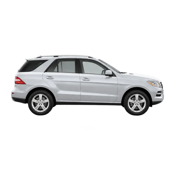 silver 2015 Mercedes-Benz M-Class side (facing right) view