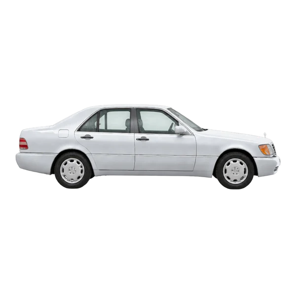 silver 1994 Mercedes-Benz S-Class side (facing right) view