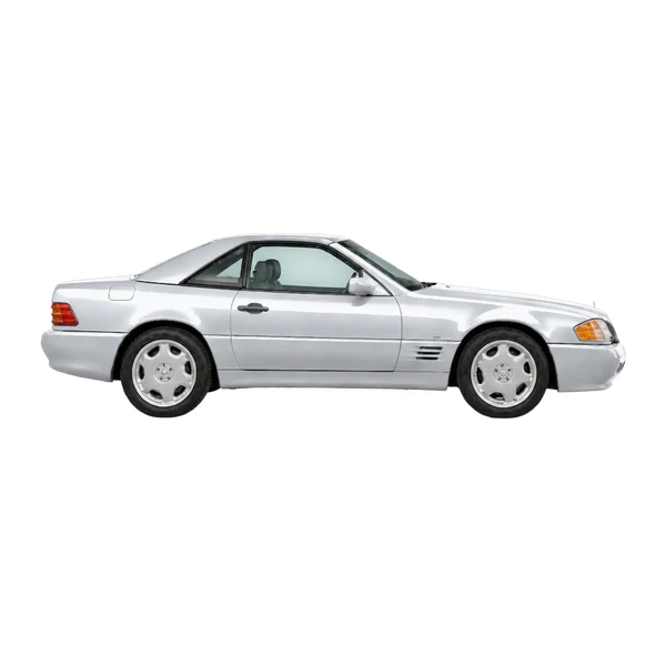 silver 1992 Mercedes-Benz SL side (facing right) view