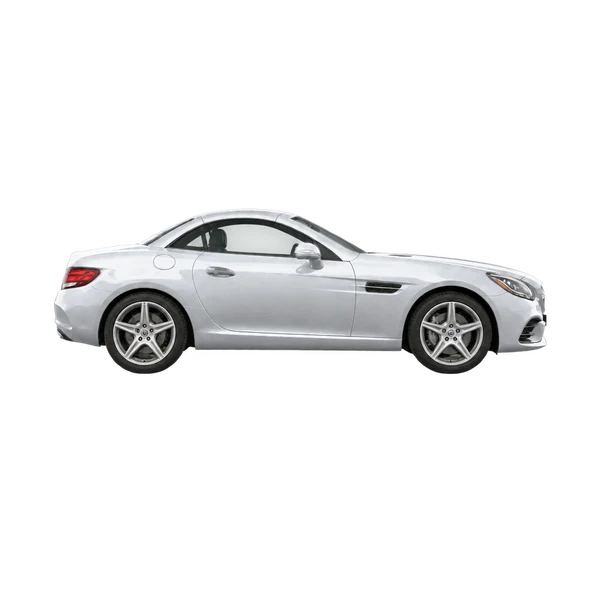 silver 2020 Mercedes-Benz SLC side (facing right) view