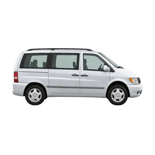 silver 1999 Mercedes-Benz V-Class side (facing right) view