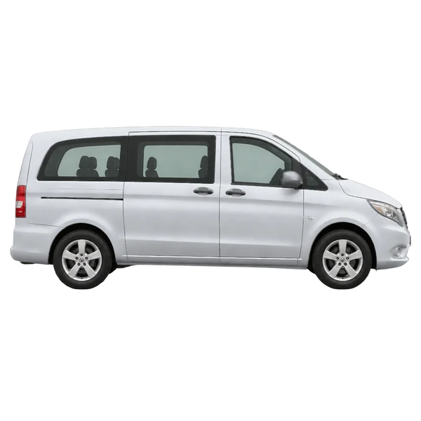 silver 2013 Mercedes-Benz Vito side (facing right) view