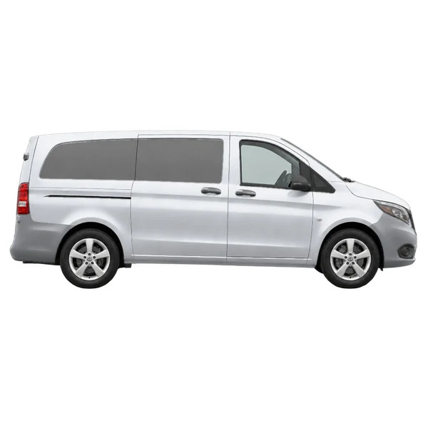 silver 2019 Mercedes-Benz Vito side (facing right) view