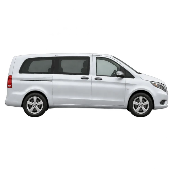 silver 2021 Mercedes-Benz Vito side (facing right) view