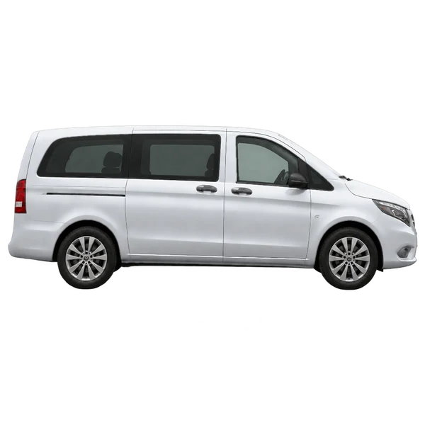 silver 2023 Mercedes-Benz Vito side (facing right) view