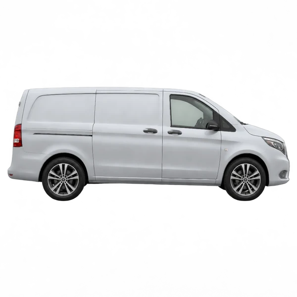 silver 2024 Mercedes-Benz Vito side (facing right) view