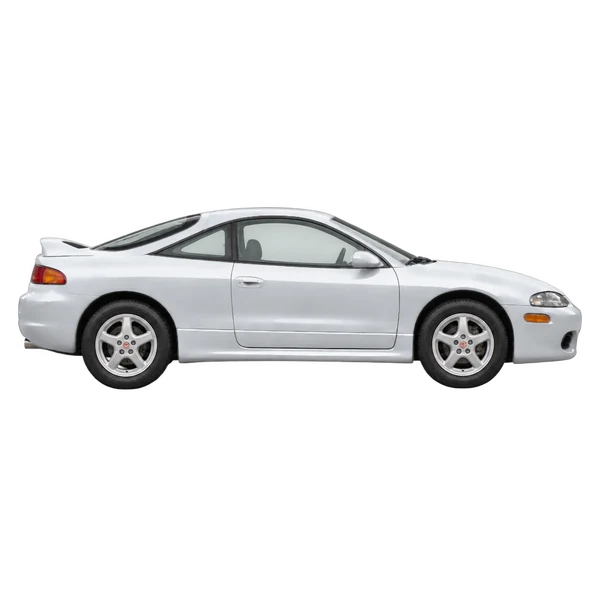 silver 1996 Mitsubishi Eclipse side (facing right) view